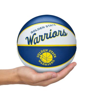 Imagem de Mini Bola de Basquete NBA Retrô Golden State Warriors Wilson #3-Unissex