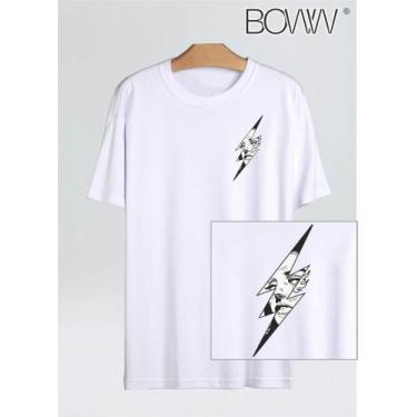 Imagem de Camiseta Masculina Boww Ray 100% Algodão Branca Boww T-Shirt, M