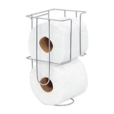 Imagem de Porta Papel Higienico Suporte Cromado Fixo para 2 Rolos - Passerini