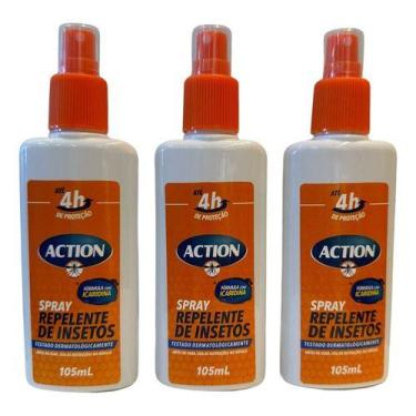 Imagem de Kit 3 Repelente Insetos Proteção Mosquito Dengue - Icaridina - Action