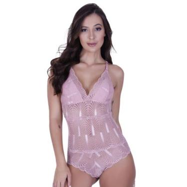 Imagem de Body Renda sem Bojo com Decote -c11 LUIZA - BELLA DA SERRA MODAS, Rosa