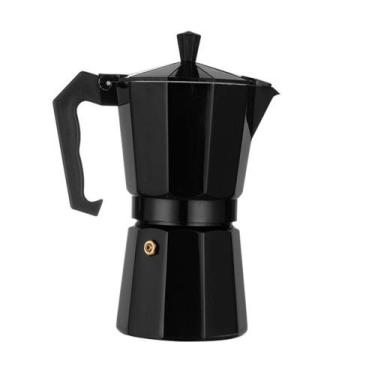 Imagem de Cafeteira italiana expresso premium black plus 3 xícaras em alumínio p