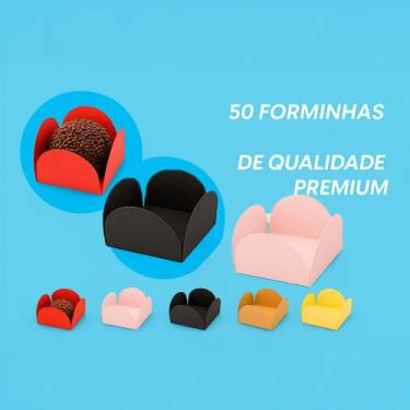 Imagem de 100 Forminhas Doces Brigadeiros Festas Aniversário casamento - Regina 