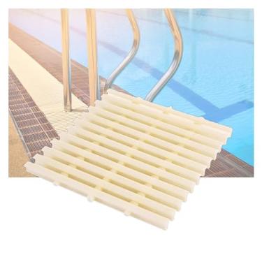 Imagem de Grade de piscina bege e cobertura de drenagem flexível, grade de vala de transbordamento de 20 cm de largura para drenagem de estradas e pias (1 peça) - durável, fácil instalação, solução versátil