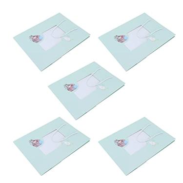 Imagem de Sacolas de presente sacola de papel desenho animado sacolas de compras portáteis exclusivas com alças para presentear chás de bebê festas casamentos papelão branco plástico (Gatinha pousada)