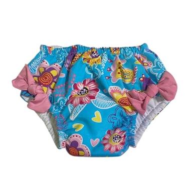 Imagem de Fralda de Banho Reutilizável para Piscina, Biquíni de Natação Infantil Floresta azul (24 a 36 Meses)