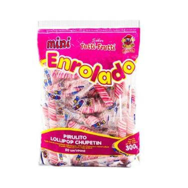 Imagem de Pacote Mini Enrolado Pirulito Tutti Frutti 300g Barato - Santa Rita