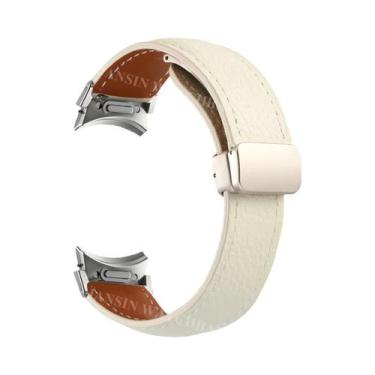 Imagem de Pulseira De Couro Para Samsung Galaxy Watch 7 6 5 4 40 44mm 5Pro Com F