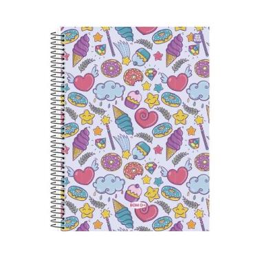 Imagem de Caderno Universitário Capa Dura 10 Matérias 160 Folhas Doces - ANIMATI