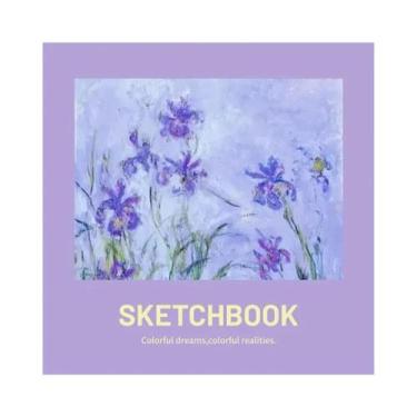 Imagem de Caderno De Desenho Portátil Mini Com 96 Folhas Quadradas Em Branco Par