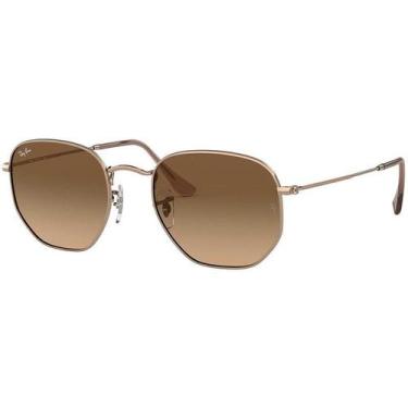 Imagem de Óculos de Sol Ray-Ban Hexagonal RB3548NL 9069A5 54 Bronze/Marrom, Únic