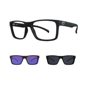 Imagem de Armação De Óculos Hb Clip On Switch 0339 10103390243074 Preto Fosco-Masculino