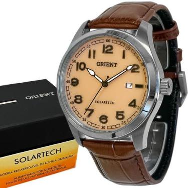 Imagem de Relógio Orient Solartech Masculino Prata Analógico Original