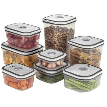 Imagem de Conjunto 8 Potes Electrolux Herméticos Freezer E Microondas, Cinza