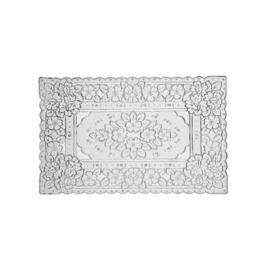 Imagem de Kit Jogo Americano Decorativo Prata - 30X45Cm - 4 UNI - Uzoo, Prata