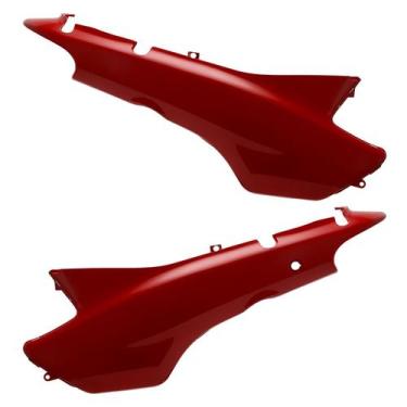 Imagem de Tampa Lateral Moto Honda Biz 100 1998 À 2005 Cromo Forte, VERMELHO MAC