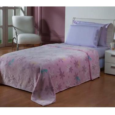 Imagem de Manta Flannel Infantil Shine 1,50 x 2,20 Andreza, Libelula Pink