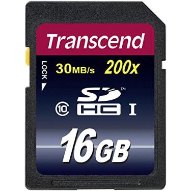 Imagem de Transcend 16GB SDHC Classe 10 cartão de memória flash até 30MB / s (TS16GSDHC10)