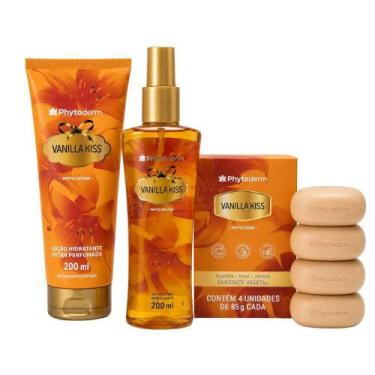 Imagem de Kit Phytoderm Vanilla Kiss: Deo Colônia, Loção Hidratante 200ml e 4 Sa