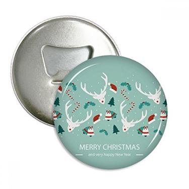 Imagem de Chapéu de alce de Natal, sino, abridor de garrafas, ímã de geladeira, emblema multifuncional