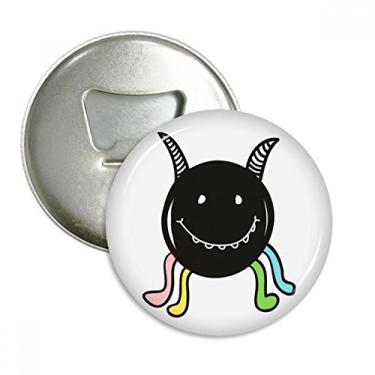 Imagem de Emblema multifuncional com emblema de ímã de geladeira e monstro sorridente do universo e alienígena