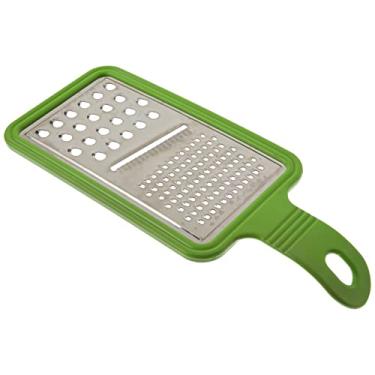 Imagem de Ralador 4 Utilidades em Inox Manual queijos,Legumes e Frutas Verde - Viel