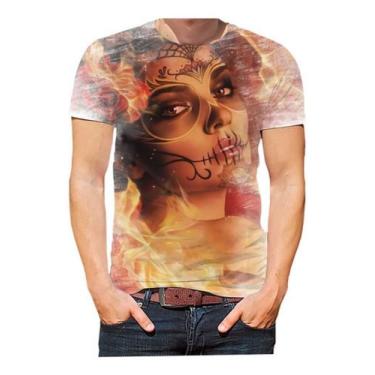 Imagem de Camisa Camiseta Catrina Caveira Mexicana Tatuagem Hd 04 - Estilo Krake