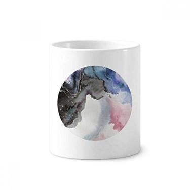 Imagem de Suporte de caneta para sombreamento de tinta aquarela abstrata para caneta, caneca com suporte de cerâmica
