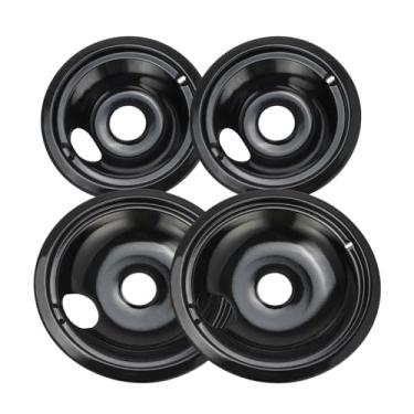 Imagem de Substituição de pingadeiras elétricas para fogão GE ou Hotpoint, acabamento preto esmaltado de porcelana, pacote com 4 peças, produzido por Purelux