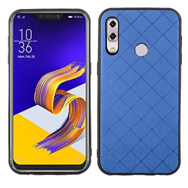 Imagem de ELISORLI Compatível com Asus ZenFone 5 ZE620KL Slim Soft Rubber Case, Resistente a Choques Robusta Leve Flexível Antiderrapante Slim Fit Full Fit Capa protetora para celular Zen Fone 5Z ZS620KL Azul