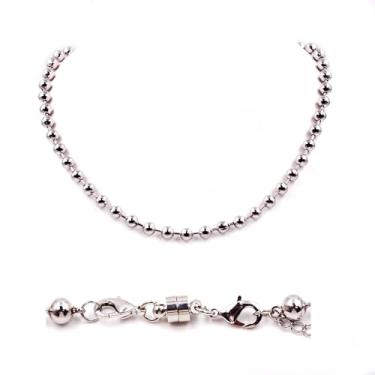 Imagem de malahill Colar de corrente de aço inoxidável para mulheres, Metal, Sem Pedra Preciosa