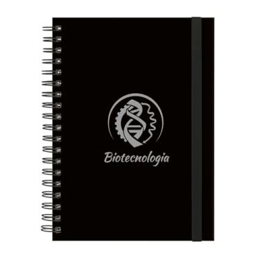 Imagem de Caderno Colegial Plus 1 Matéria Profissões Biotecnologia (Preto e Prata)