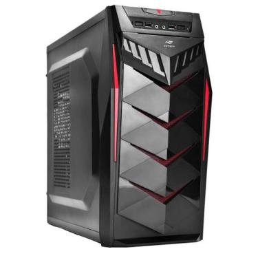Imagem de Gabinete Gamer MT-G70BK Preto LED Vermelho Midtower ATX USB 2.0 - C3Te