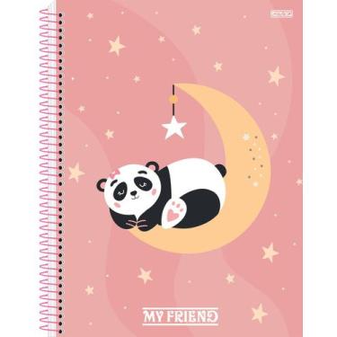 Imagem de Caderno Espiral Grande Universitário Ursinho Panda My Friend 1 Matéria
