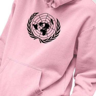 Imagem de Blusa Moletom Masculino Estampado ONU em Algodão Fio 30.1 Penteado - G