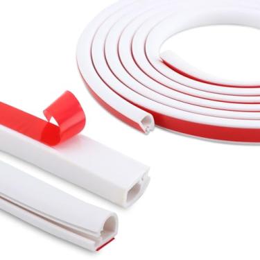 Imagem de Tookie Escondedor de cabo de parede de 3 m, cobertura de fio elétrico autoadesivo para paredes, corretivo de cabo de PVC flexível, capas de cabo de canto para fios no chão e rodapé, fácil instalação