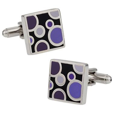 Imagem de Abotoaduras de bolha Violet Cuff-Daddy com caixa de apresentação