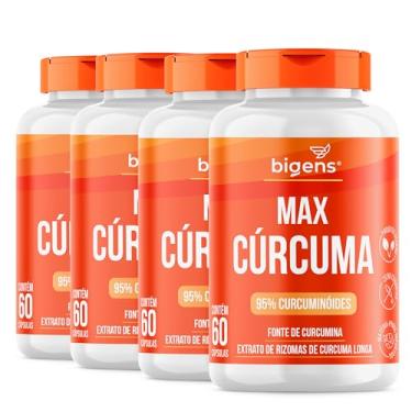 Imagem de Max Cúrcuma, 95% Curcuminóides, Curcumina, Biogens, Kit 4 x 60 Cápsulas