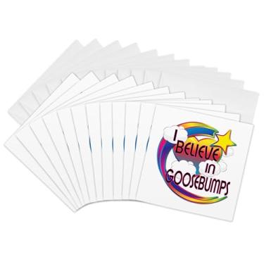 Imagem de I Believe In Goosebumps Cute Believer Design - Cartões comemorativos, 15 x 15 cm, conjunto de 12 (gc_166534_2)