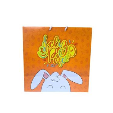 Imagem de 5 Sacolas Papel Cartão Grande Páscoa 31x15x30cm Presentes - Dantas, Am