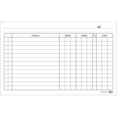 Imagem de Ficha Conta Corrente 5X8 N3 Pacote com 100 - Tilibra
