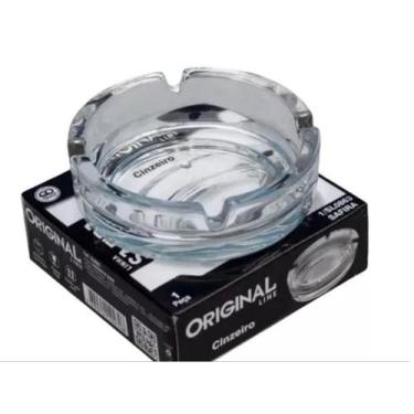 Imagem de Cinzeiro De Vidro transparente Redondo para Bar Hotel Casa - Original 
