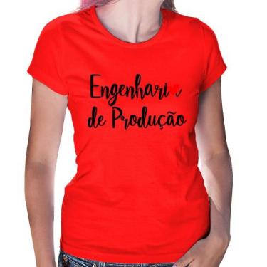 Imagem de Baby Look Engenharia de Produção - Foca na Moda, Vermelho, P