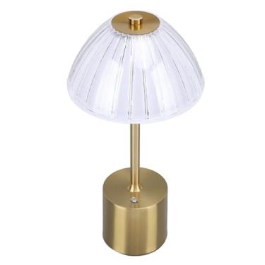 Imagem de Lâmpada de Mesa LED de Cristal, Lâmpada de Cabeceira Regulável Em 3 Cores Claras Com Bateria de 2000mAh, Controle de Toque para Várias Cenas