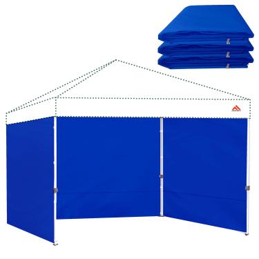 Imagem de JANCANOPY Paredes laterais de tenda de dossel para cobertura pop-up de 25 x 25 cm, 99% de proteção UV, à prova d'água, apenas 3 peças de paredes laterais, (azul)