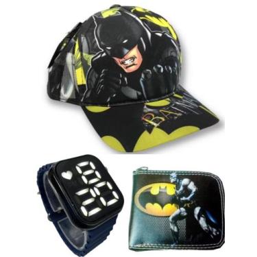 Imagem de Boné e Carteira Batman ,relogio digital a prova d agua smart infantil 