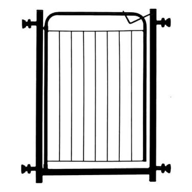 Imagem de Portão Pet Grade Segurança Cor Preto 80x70 + Extensor 10cm - Agropet