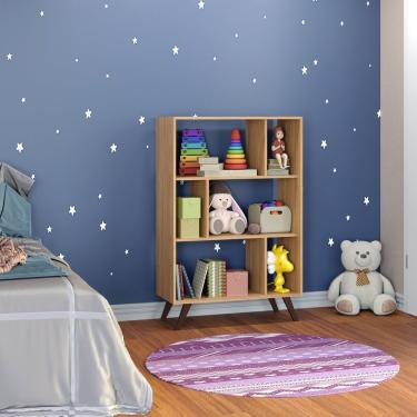 Imagem de Estante Para Livros Baixa 3 Nichos Mel