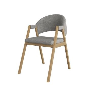 Imagem de Cadeira Suellen Luxo Reforçada Para Mesa De Jantar Linho Grafite