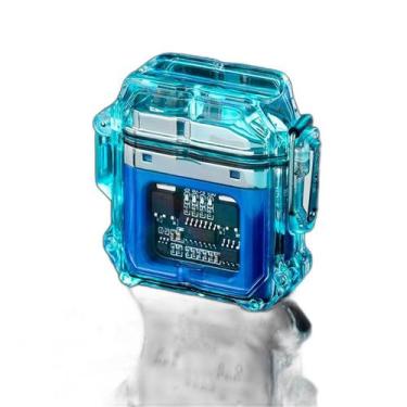 Imagem de Super Lanterna Isqueiro Plasma Transparente Usb